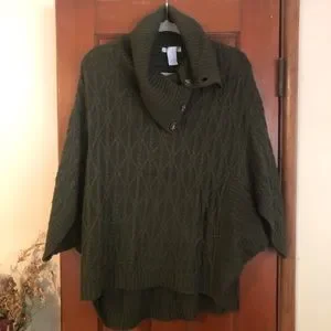 Mariella button detail poncho pullover new arrivals